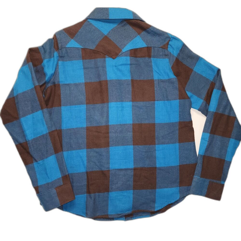 NWT Wrangler Wrancher Women's Plaid Button Up Flannel Shirt Sz L - Picture 2 of 7